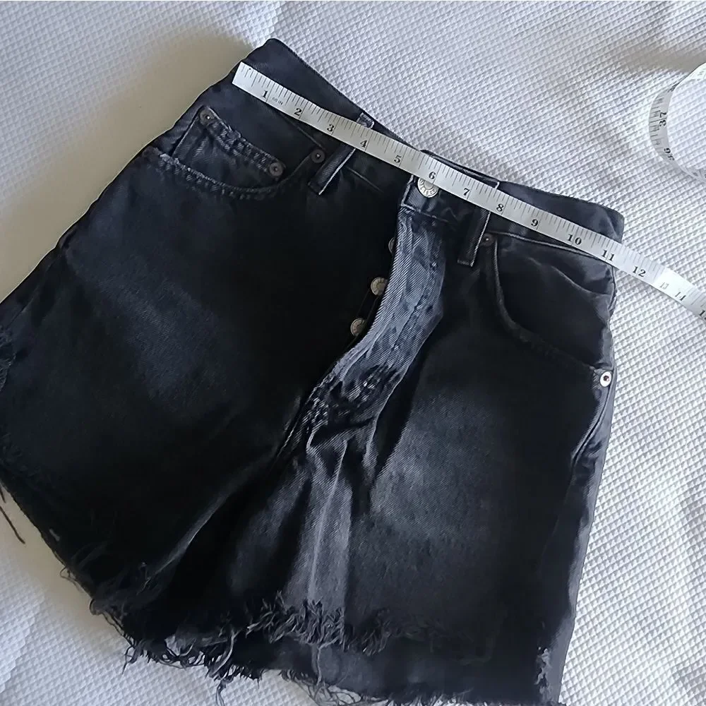 AGOLDE Women's Black Denim Shorts